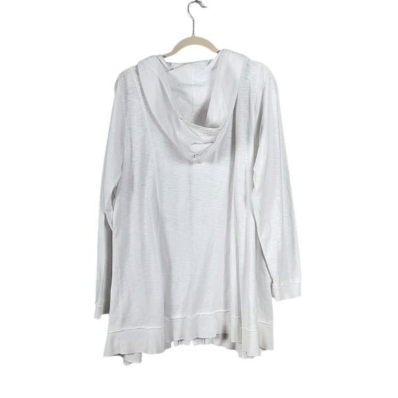 Soft Surroundings Womens Embroidered Hoodie Jacket 2X White Bohemian Oversized - Picture 3 of 6